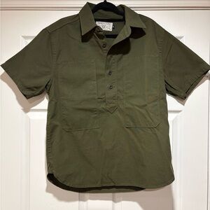 Freenote cloth  Olive Green Casual Button Down Shirt